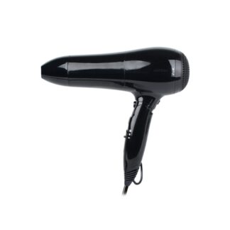 Asciugacapelli pieghevole con ioni, color nero - 2100W | Amonn