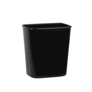 Fireproof wastepaper basket in black ABS, capacity 5 L, 20.5 x 14.5 x h 27 cm