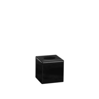 Porta veline cubico in ABS nero lucido | Amonn