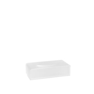 Rectangular tissue holder in transparent frosted plexiglass | Amonn