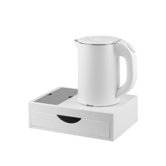  Wasserkocher-Set aus weißem ABS mit Schublade, 0,8L - 1200W | Amonn