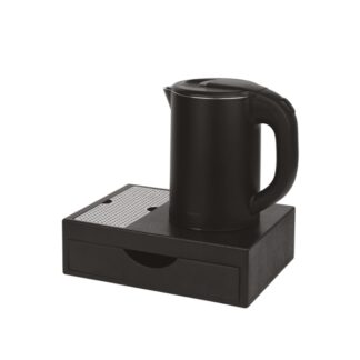  Kit bollitore in ABS nero con cassetto, 0,8L - 1200W | Amonn