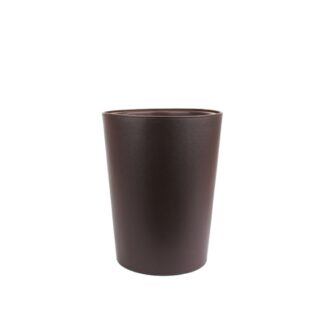  Round bin in wengè synthetic leather - 6L | Amonn