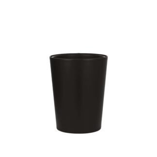  Runder Papierkorb aus schwarzem Kunstleder - 6L | Amonn