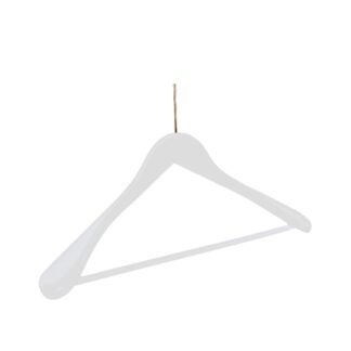 White beechwood clothes hanger, goldener pin - 50pcs | Amonn