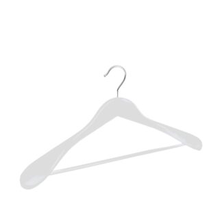 Gruccia in legno di loto bianco, gancio nichelato - 50pz | Amonn