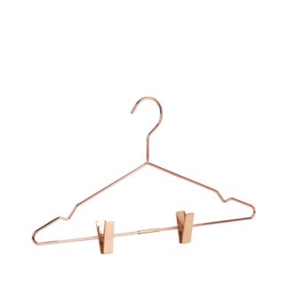 Copper-coated clothes hanger with hook and adjustable clips - 50pcs | Amonn