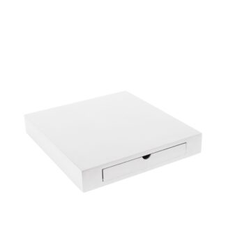 Base per macchina caffè e/o bollitore elettrico in legno bianco - 36x38,5xh6cm | Amonn