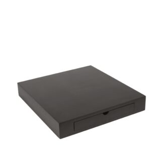 Base for coffee machine and/or electric kettle in black wood  - 36x38,5xh6cm | Amonn