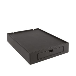 Base per macchina caffè e bollitore elettrico in ecopelle nera - 31,5x42xh9cm | Amonn