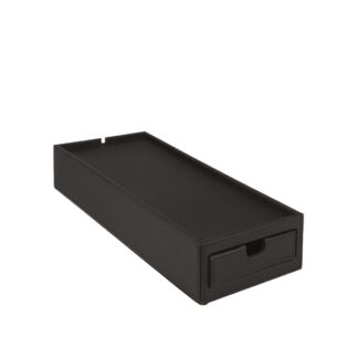 Base per macchina caffè in ecopelle nera - 16x42xh9cm | Amonn