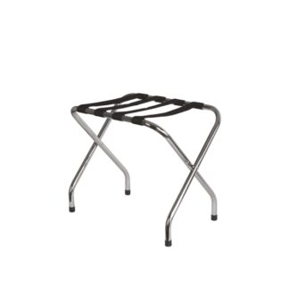 Foldable luggage rack in chromed metal - 63,5x41,5xh51cm | Amonn