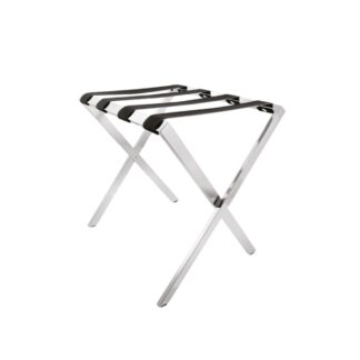 Klappbarer Koffeständer aus satiniertem Edelstahl - 60x48xh53cm | Amonn