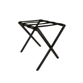 Foldable luggage rack in black steel - 60x48xh53cm | Amonn