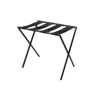 Foldable black metal luggage rack - 60x45xh56cm | Neliö-