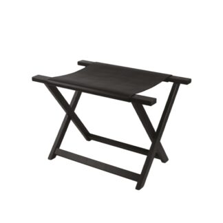 Foldable wooden luggage rack, color black - 65x42xh44,5cm | Wood Line