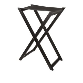 Folding tray rack in black wood - 60x40xh70cm | Wood Line