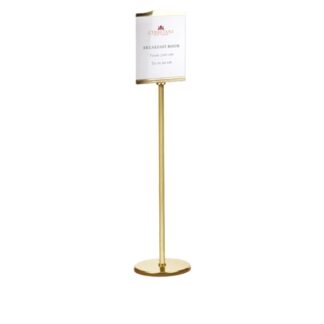 Floor stand information display in brass | Classic