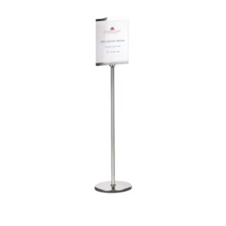 Floor stand information display in chrome-plated brass | Classic