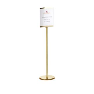 Floor stand information display in brass | Classic