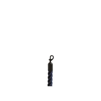 Blue rope with black karabiners for barrier pole - 2m | Amonn
