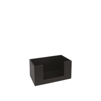 Papierhandtuchspender aus schwarzem Kunstleder | Amonn