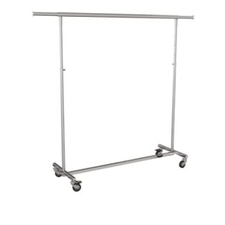 Folding clothes stender in chrome-plated steel, 150 (+80) x h 132/202 cm | Amonn