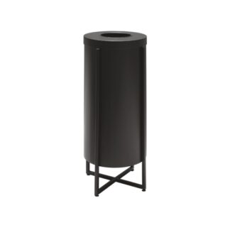 Bin in black metal | Neliö-