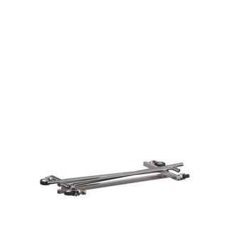 Folding clothes stender in chrome-plated steel, 100 (+80) x h 100/170 cm | Amonn