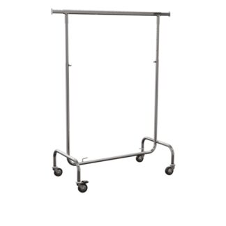 Stender porta abiti in acciaio cromato, 100 (+80) x h 132/202 cm | Amonn