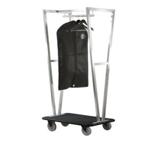 Luggage trolley in satin-finished stainless steel - 100x60xh180cm | Steel Line