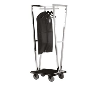 Luggage trolley in polished stainless steel - 70x60xh180cm | Steel Line