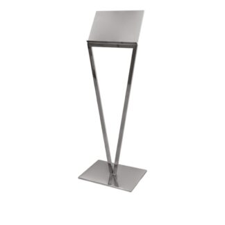 Leggio in acciaio inox lucido, 50x37xh140cm | Steel Line