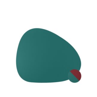 Tovaglietta curve in ecopelle bordeaux/verde - 30pz | Amonn