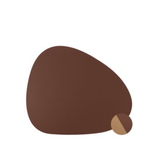 Tovaglietta curve in ecopelle marrone chiaro/scuro - 30pz | Amonn