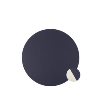 Rundes Platzset aus weißem/blauem Kunstleder - 30Stk | Amonn