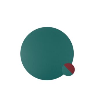 Tovaglietta rotonda in ecopelle bordeaux/verde - 30pz | Amonn