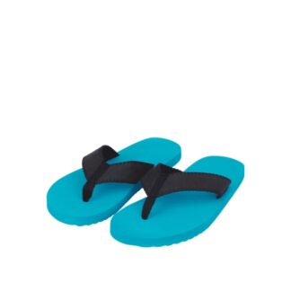 Flip-Flop Solid aus hellblauem Gummi und schwarzem Riemen, Unisex-Größe - 50Stk | Amonn