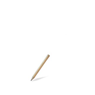 Matita esagonale in legno naturale, esterno naturale, 9cm - 100pz | Amonn