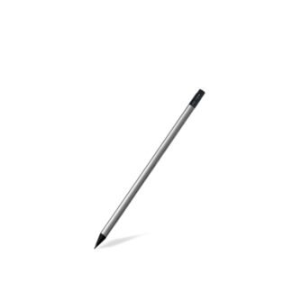 Matita tonda in legno nero, esterno argento, 19cm - 100pz | Amonn