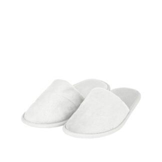 Slipper Delicate aus weißem Soft Plush Frottee, Herrengröße - 100Stk | Amonn
