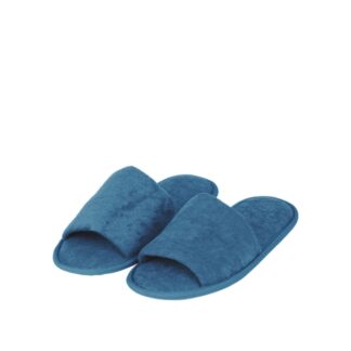 Pantofola Classic Luxury in spugna blu, misura unisex - 100pz | Amonn