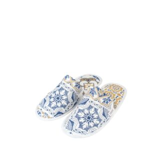 Slipper Biolook aus biologisch abbaubarem und kompostierbarem Material, Majolika Muster, Unisex-Größe - 100Stk | Amonn