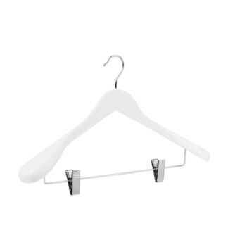 Black lotus wood clothes hanger, chromed hook - 50pcs | Amonn