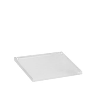 Linear 1.0 tray in clear plexiglass - 20x20x1cm