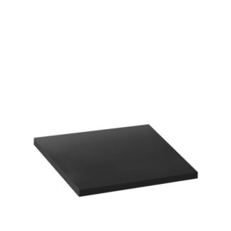 Ablage Linear 1.0 aus satiniertem schwarzem Plexiglas - 20x20x1cm