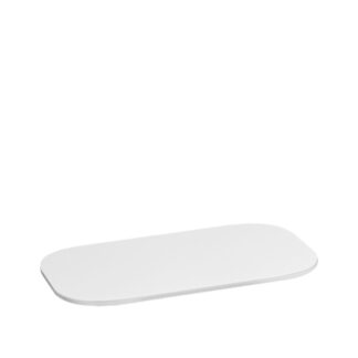 Modern Look tray in white satin-finished plexiglass - 25x14x0,5cm