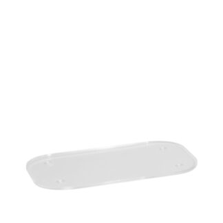 Vassoio espositore Modern Look in plexiglass trasparente lucido - 25x14x0,5cm