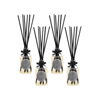 Packaging of 4 room diffusers, Orange flowers & Vanilla fragrance, 100 ml