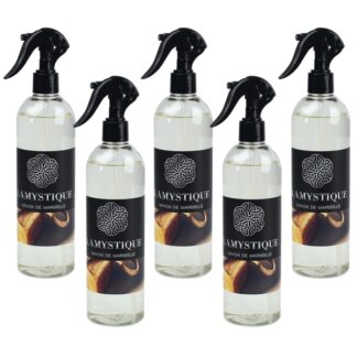 Packaging of 5 sprays perfumer for rooms and frabrics, Savon de Marseille fragrance, 500 ml